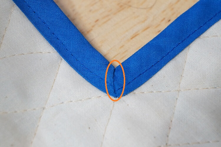 バイアステープ角の縫い方