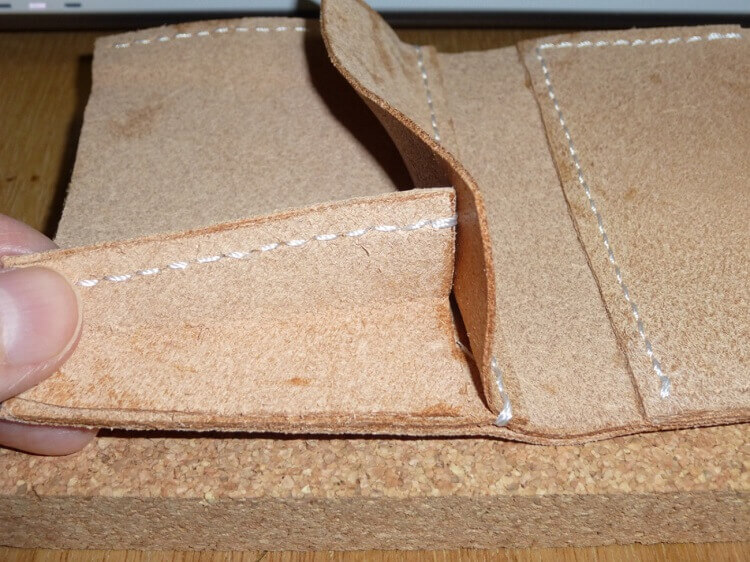 三つ折り財布の作り方（縫製）